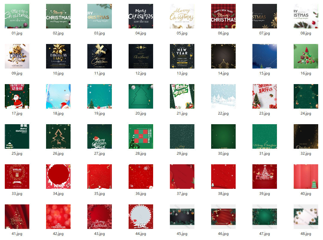 圣诞节新年精品背景图，PSD文件模板字体包合集